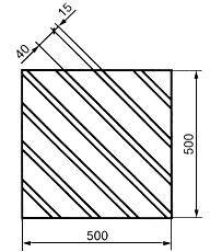 Форма рифления с рифами, расположенными по диагонали (левая диагональ)